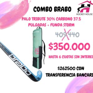 KIT PALO BRABO 30% CARBONO CELESTE+ FUNDA STORM VERDE DE REGALO