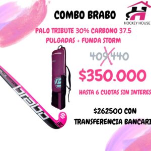 KIT PALO PALO BRABO 30% CARBONO ROSA+ FUNDA STORM DE REGALO