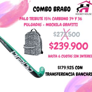 KIT PALO BRABO 15% CARBONO VERDE+ MOCHILA GRAFFITI