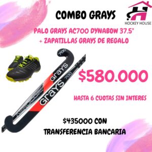 KIT PALO DE HOCKEY GRAYS AC700 DYNABOW + ZAPATILLAS GRAYS
