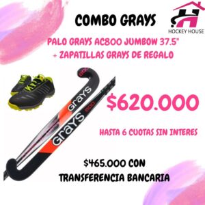 KIT PALO DE HOCKEY GRAYS AC800 JUMBOW + ZAPATILLAS GRAYS